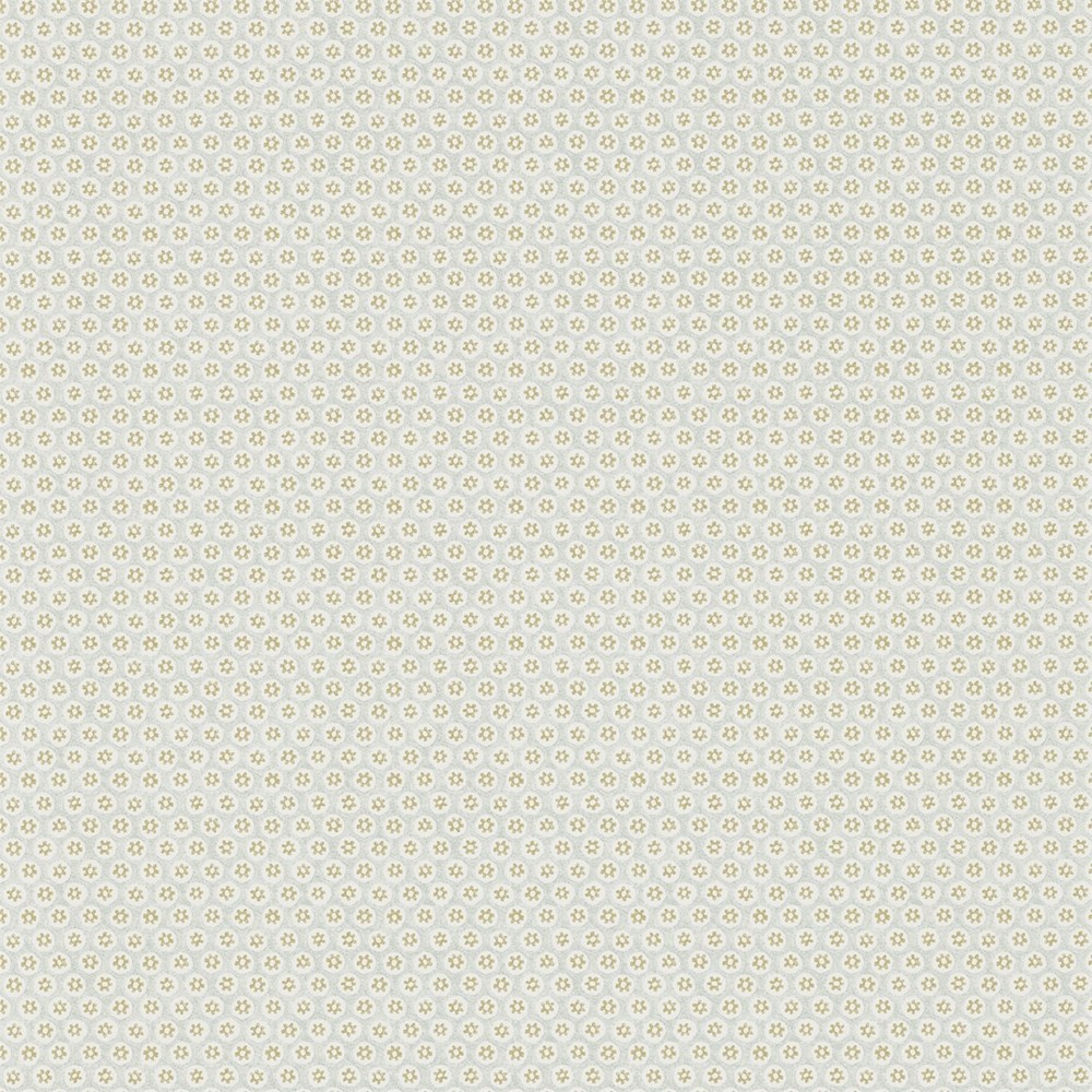 Honeycombe Wallpaper 105 by Morris & Co in Silver Grey Gold